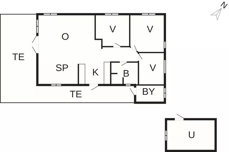 5 sterren vakantie huis in Dannemare-Plattegrond