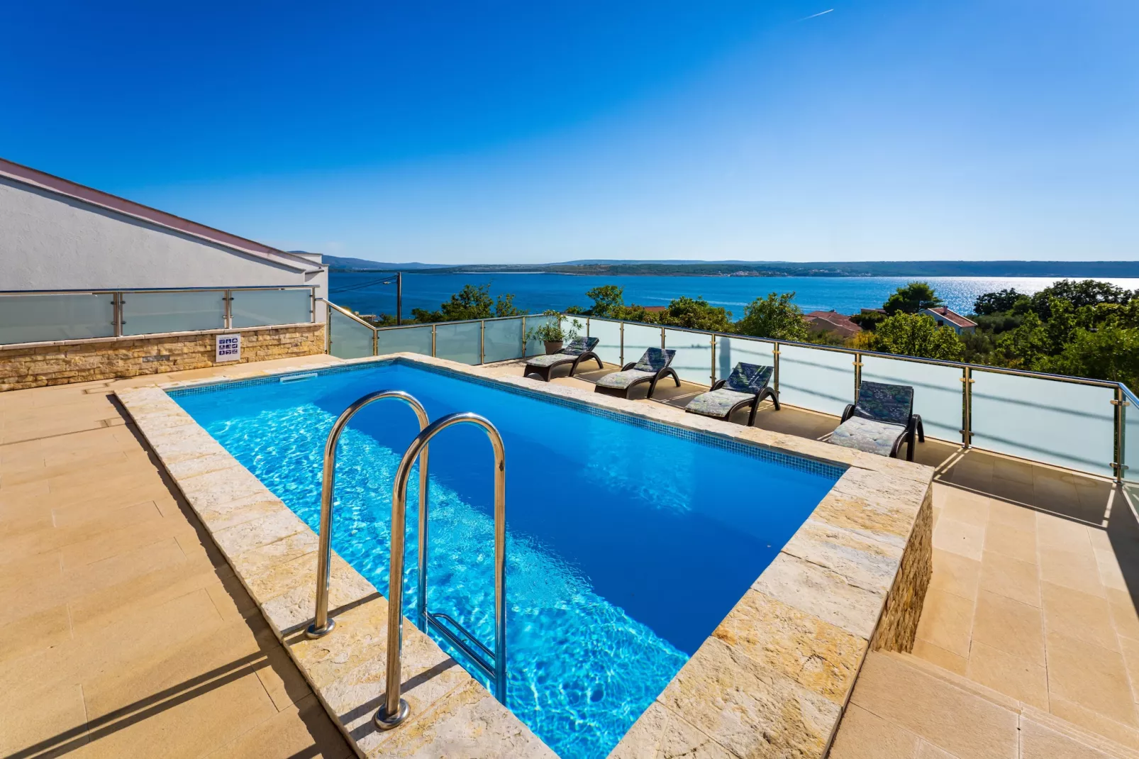 Sea view Villa Anpero-Zwembad