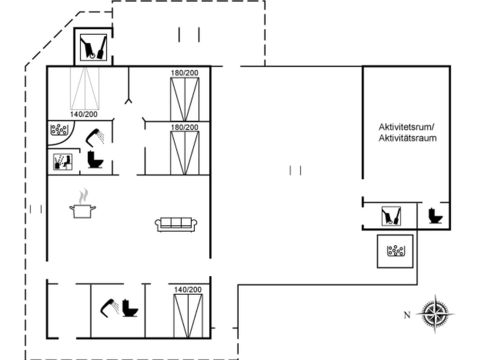 "Dwerg" - 1.5km from the sea-Binnen