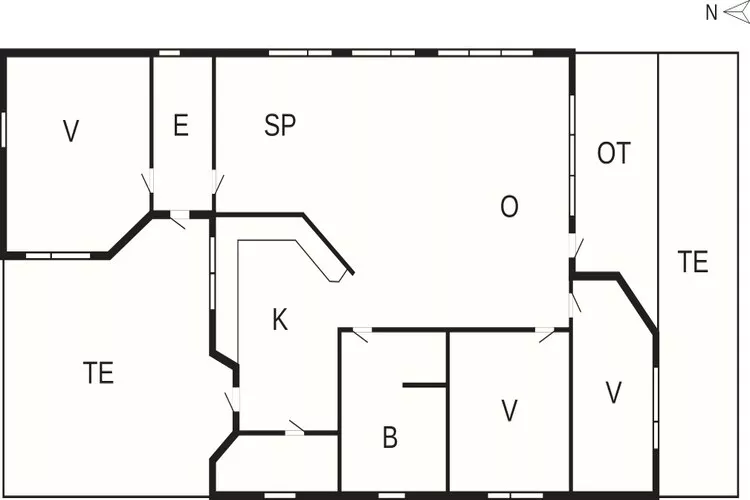 6 Personen vakantie huis in Sæby-Plattegrond