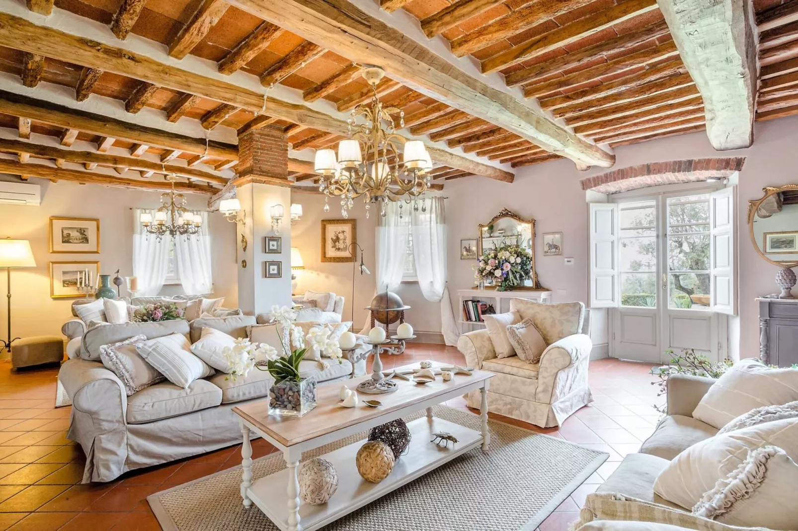 Villa Il Palagio-Woonkamer