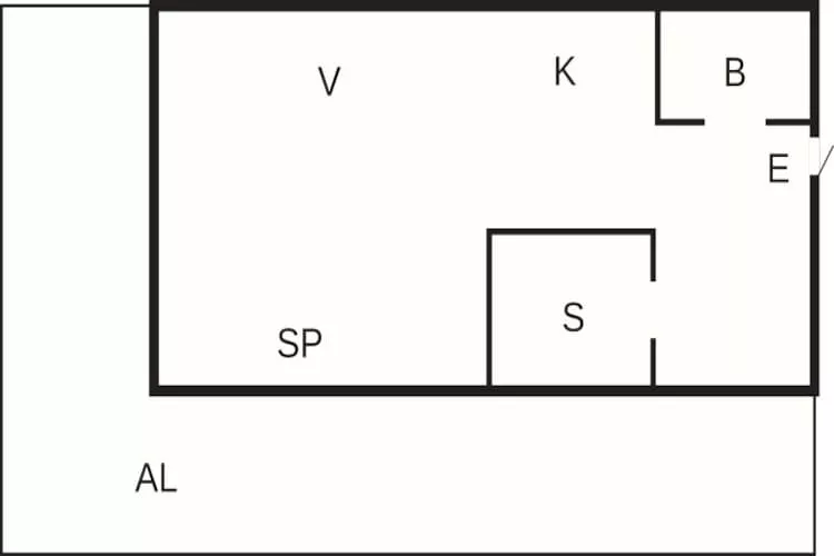 2 persoons vakantie huis in Bellö-By Traum-Plattegrond