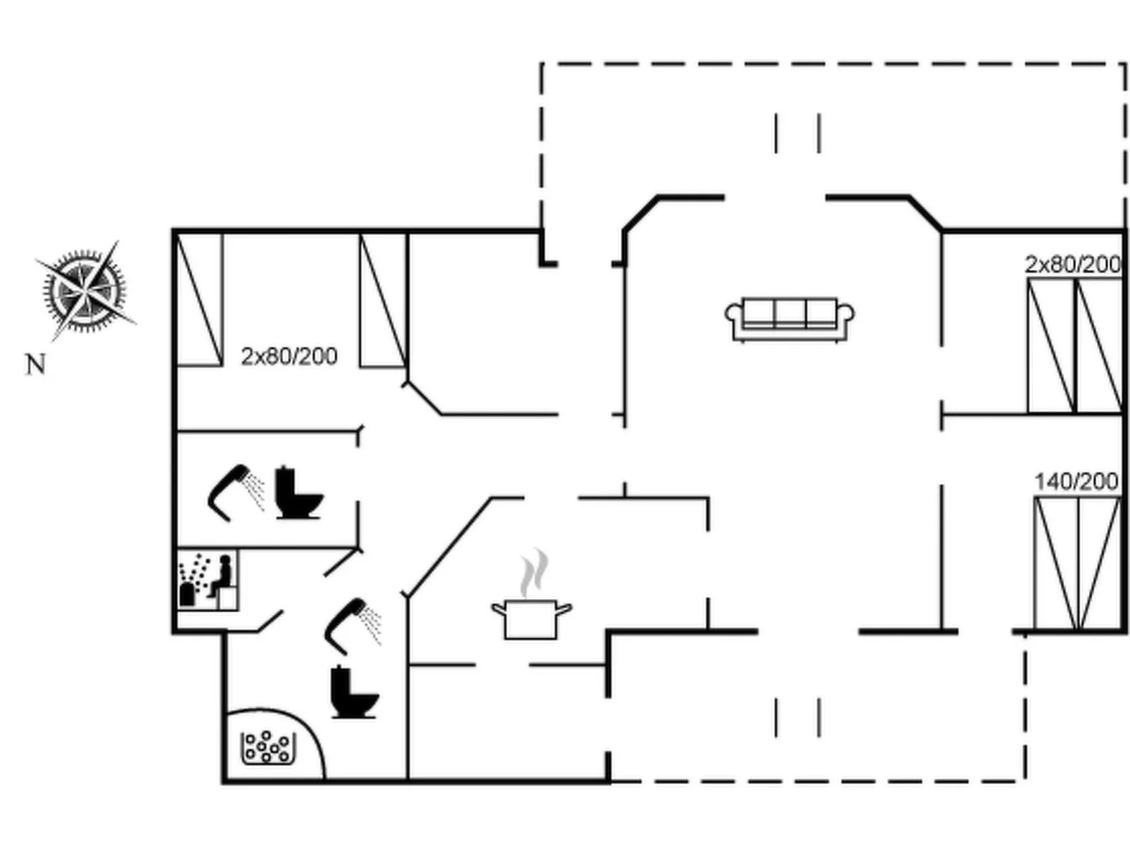 "Hauke" - 478m from the sea-Binnen