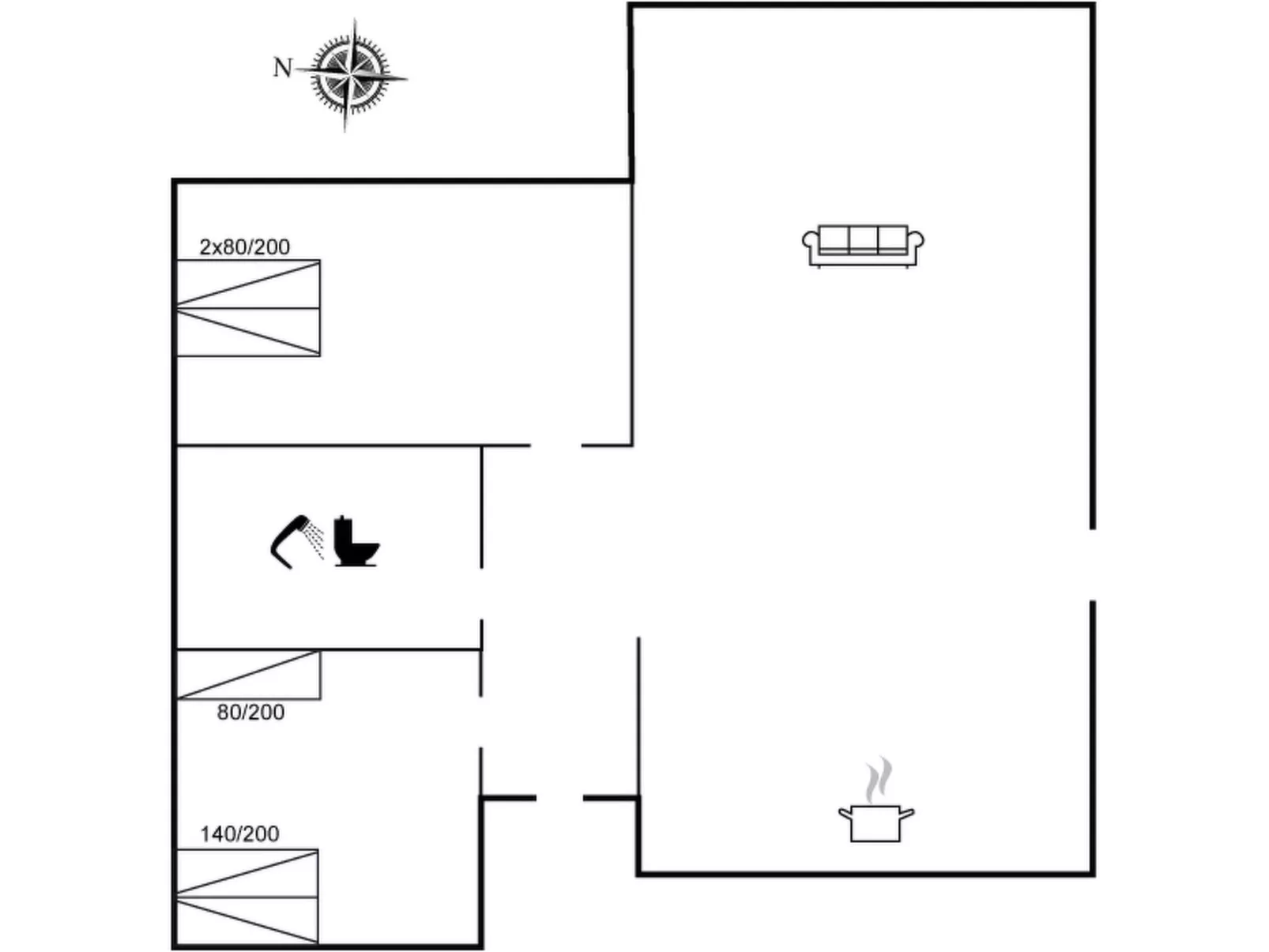 "Gulborg" - 25m from the sea-Binnen