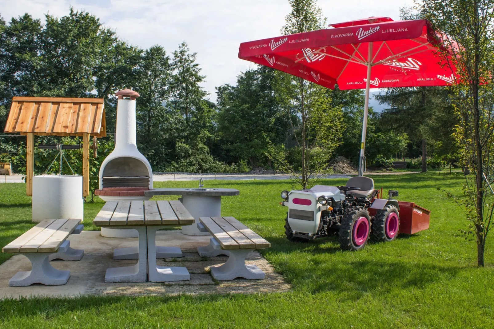 Cozy Holiday Home with Garden, BBQ, and Outdoor Dining Area in Rečica ob Savinji - Two Bedroom Apartment-Buitenlucht