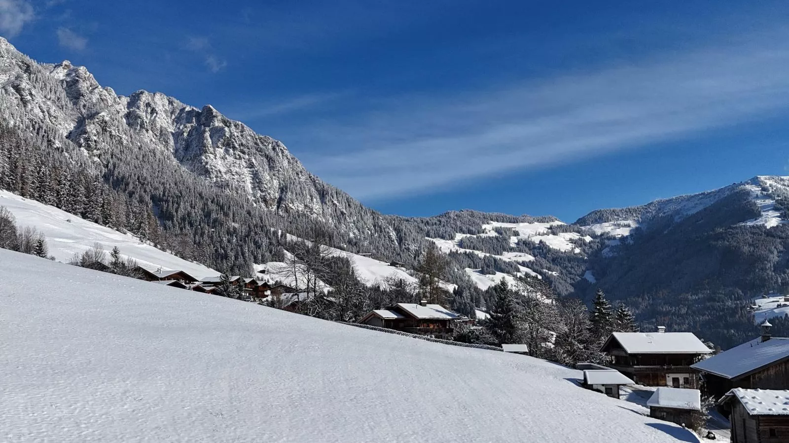 Tirola Hütte-Uitzicht winter