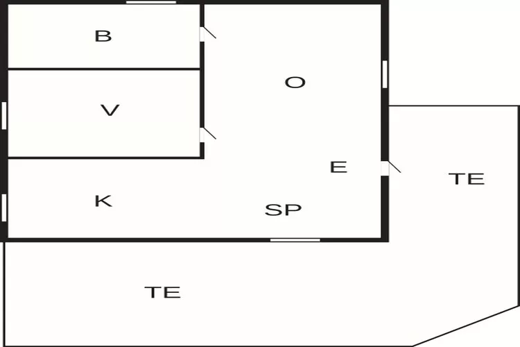 Strandvakantiehuis in Falkenberg-Plattegrond