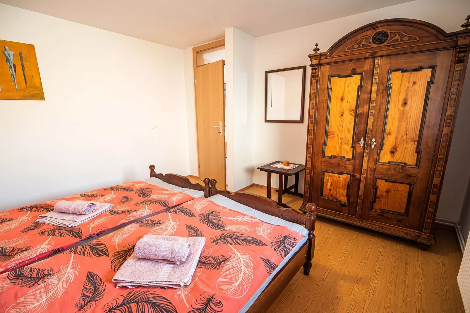 Holiday Home Slap with Sauna and BBQ - Two Bedroom Holiday Home-Slaapkamer