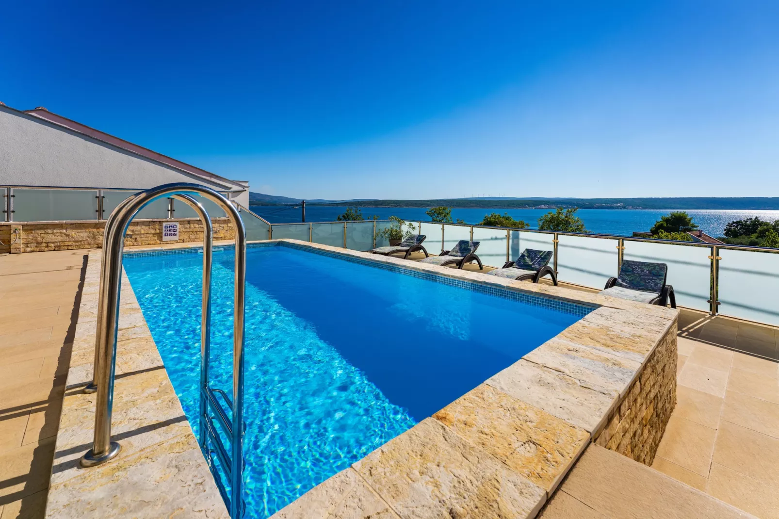 Sea view Villa Anpero-Zwembad