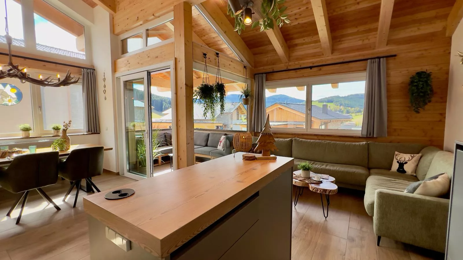 Grebenzen Lodge Edelweiss-Woonkamer