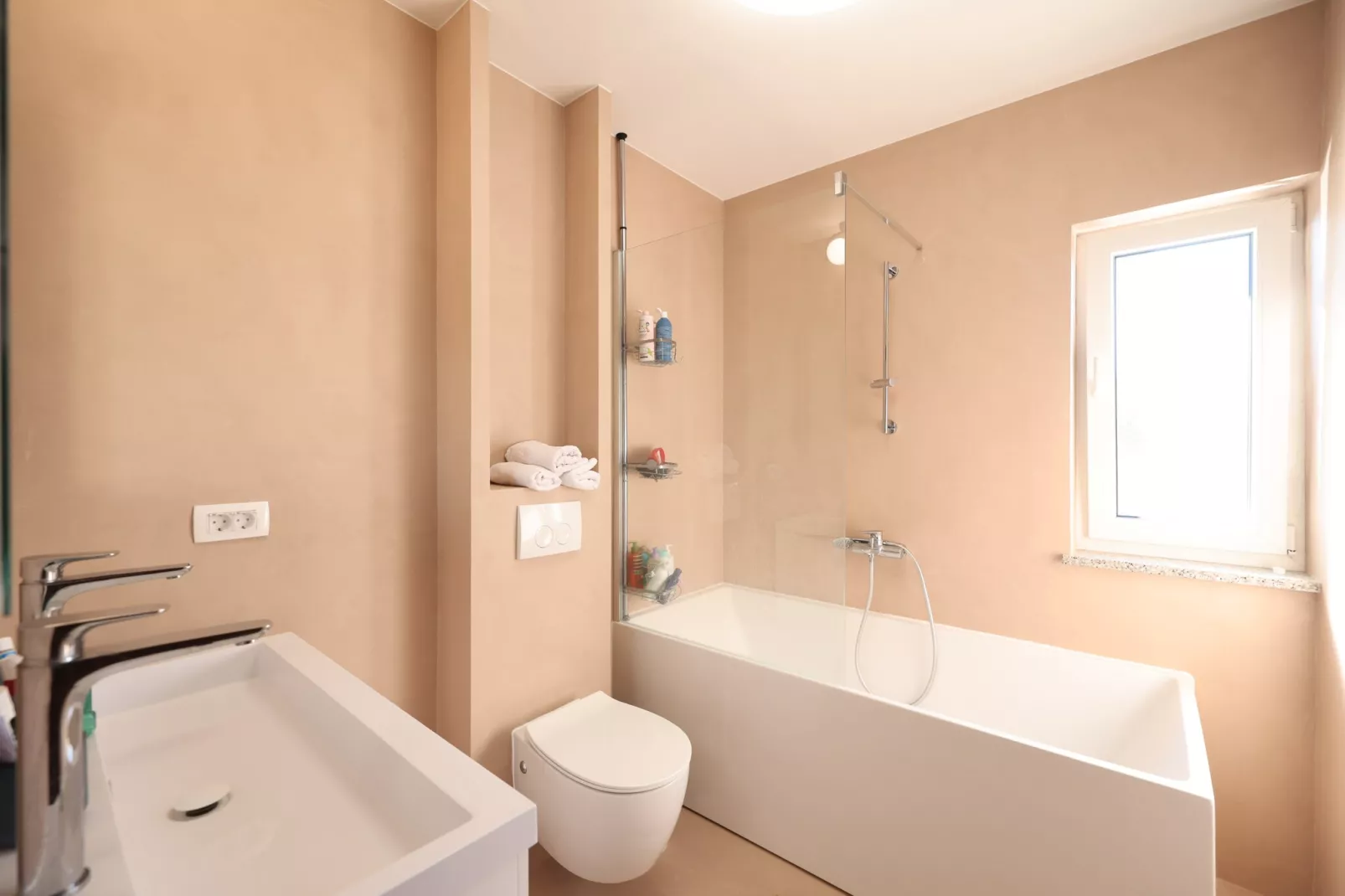 Villa Sokol with private pool-Badkamer