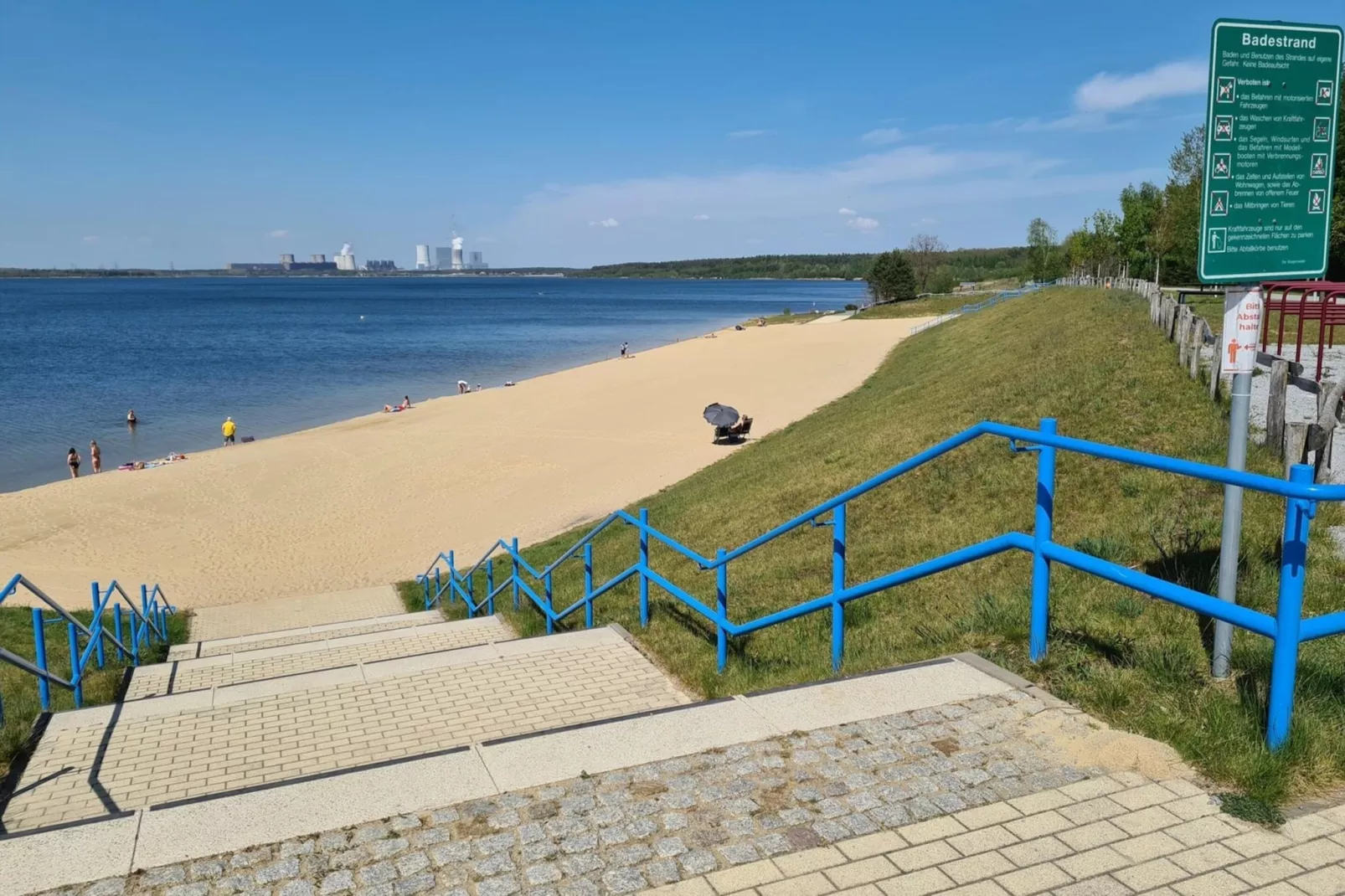 Hausboot am Bärwalder See-Gebieden zomer 1km