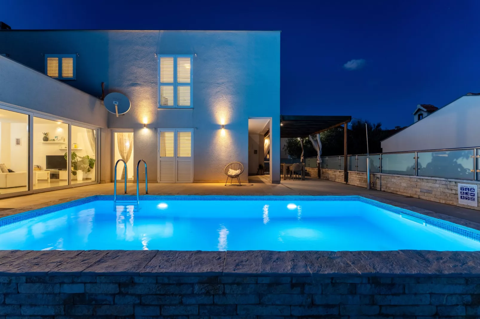 Sea view Villa Anpero-Zwembad