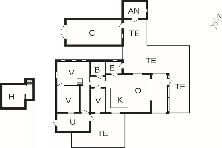 5 sterren vakantie huis in Roslev-Plattegrond