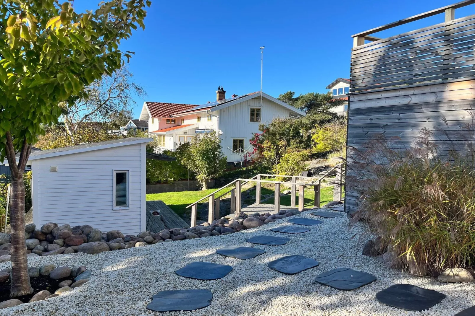 Kustwoning in Sandvik met zwembad-Buitenlucht