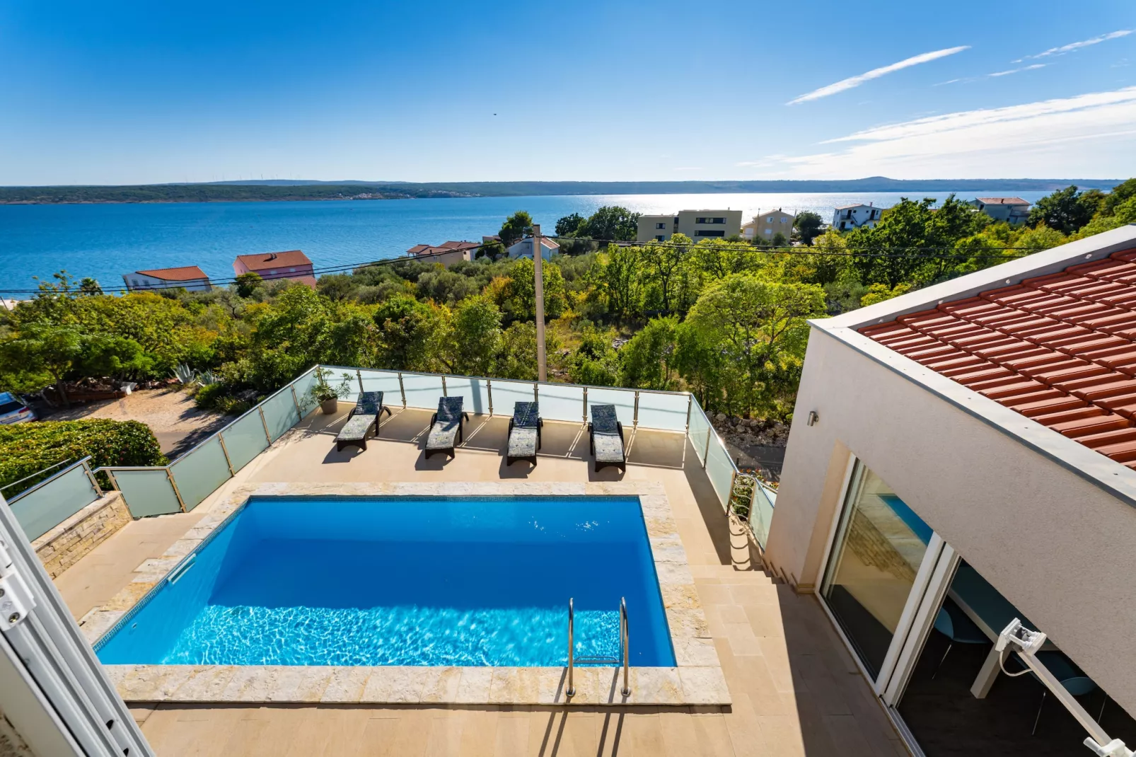 Sea view Villa Anpero-Zwembad