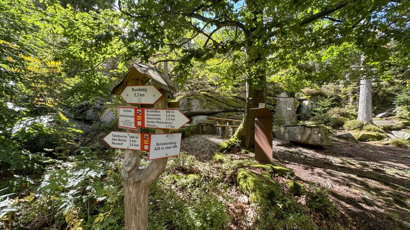 Rehberg Hütte-Gebieden zomer 5km