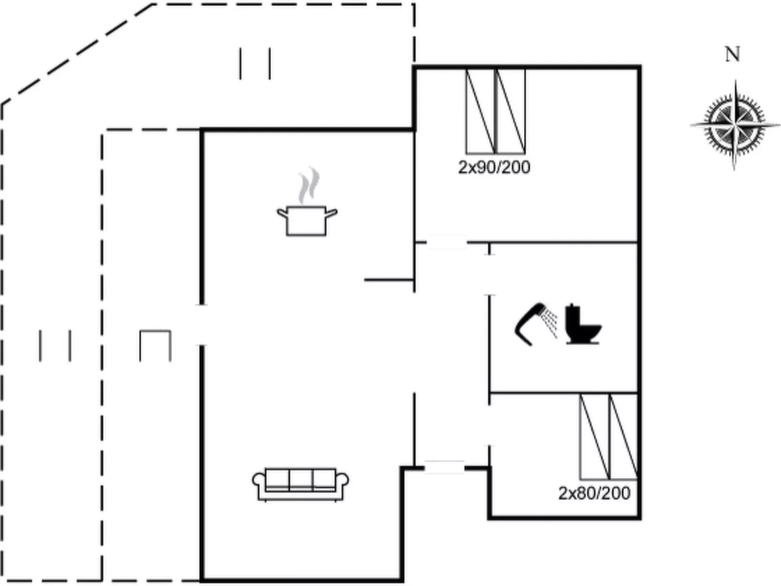 "Stacie" - 10m from the sea-Binnen