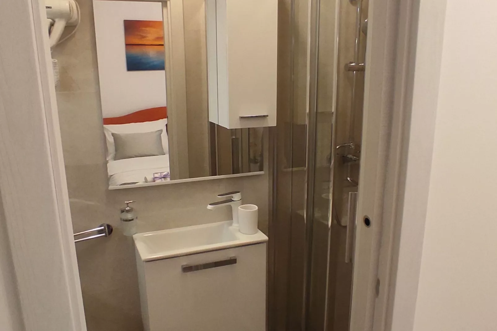 Room Porat 2 with Private Terrace - Double Bedroom with Private Terrace-Badkamer