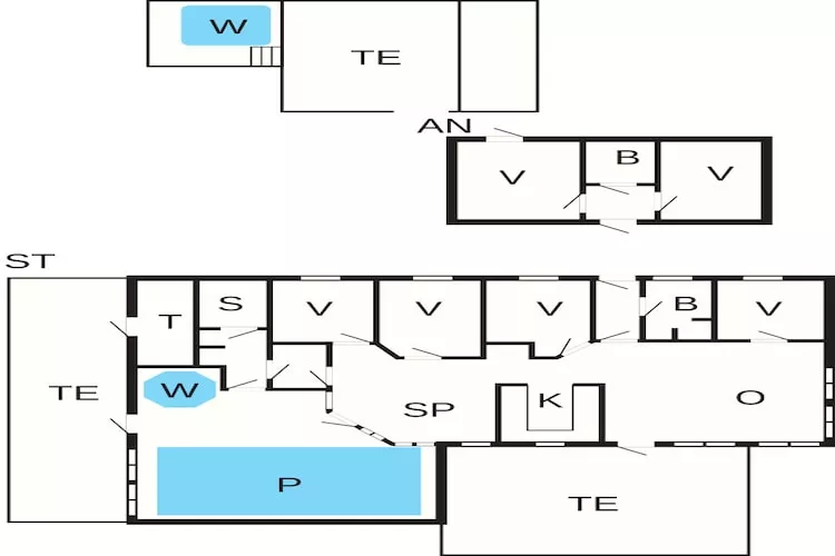 Zeezijde retraite met zwembad -- By Traum Ferienwohnungen-Plattegrond
