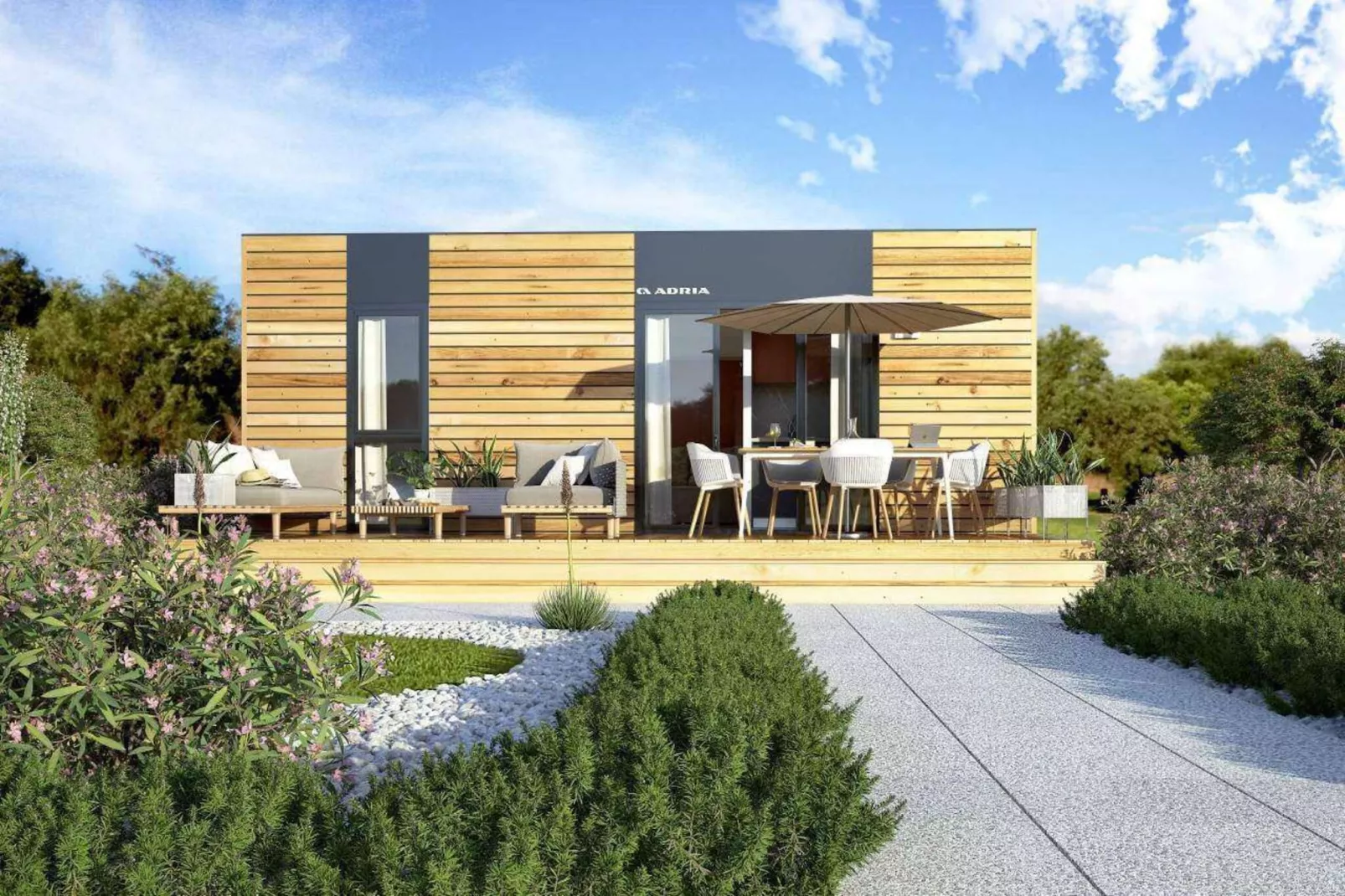 Mobile Homes Strasko Novalja Olive 34 qm für 5 Pers-Buitenlucht