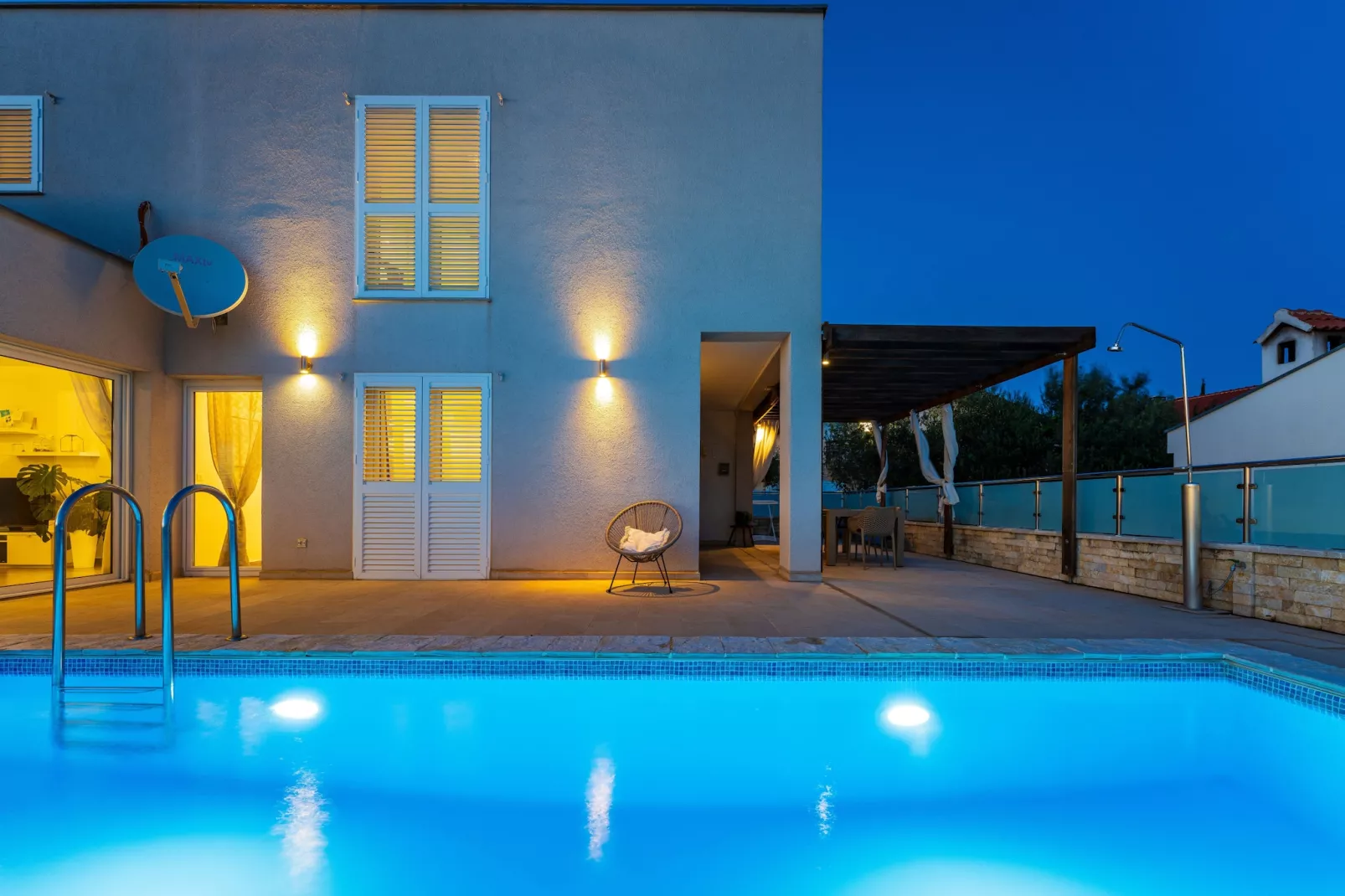 Sea view Villa Anpero-Zwembad