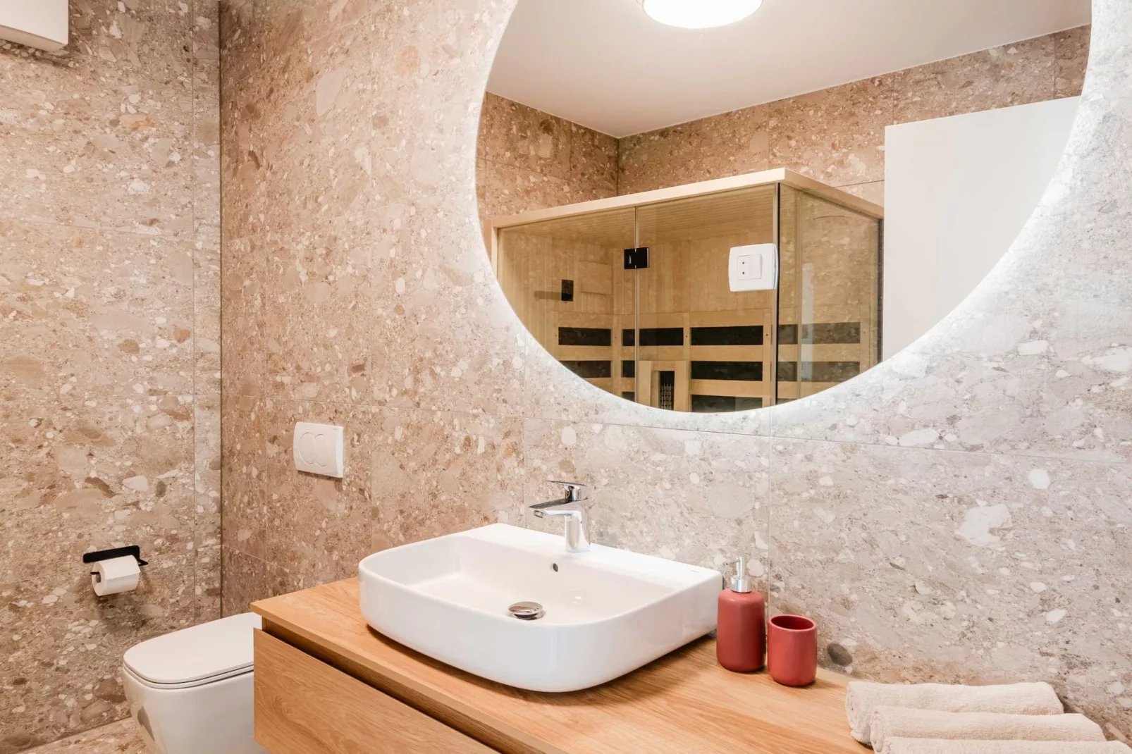 Bovec Chic Apartment with Sauna - One Bedroom Apartment with Balcony-Badkamer