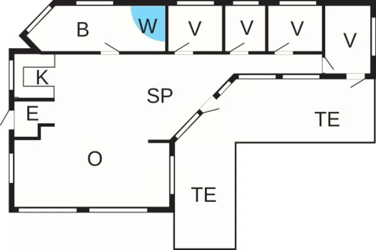 Gezellig strandhuis in Vejers -- By Traum Ferienwohnungen-Plattegrond