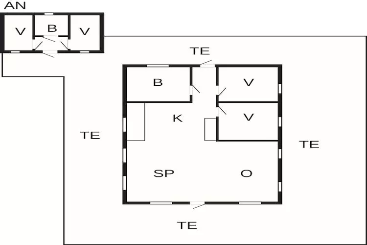 4 sterren vakantie huis in Væggerløse-Plattegrond