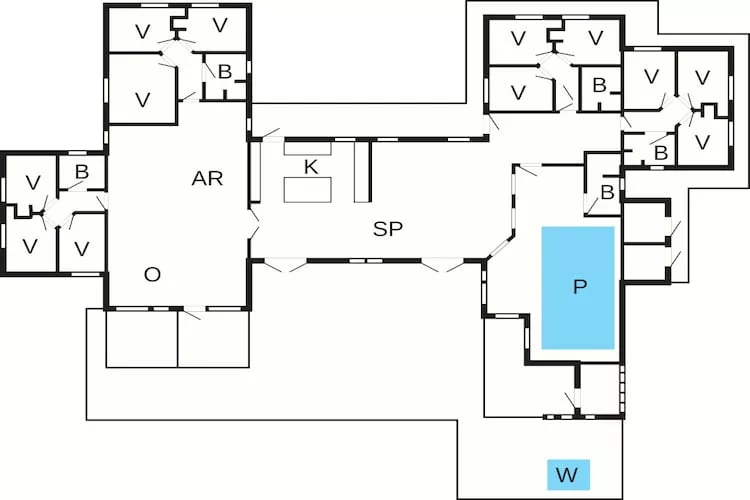 5 sterren vakantie huis in Idestrup-Plattegrond