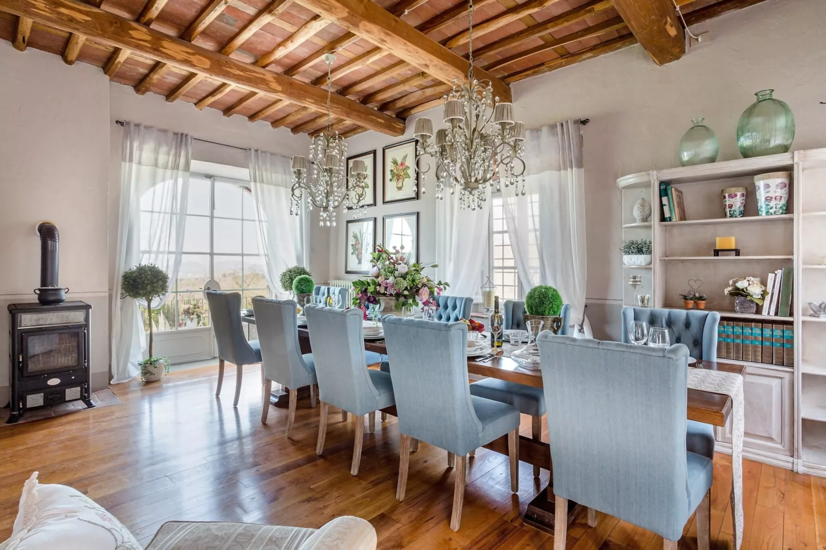 Villa Il Palagio-Eetkamer