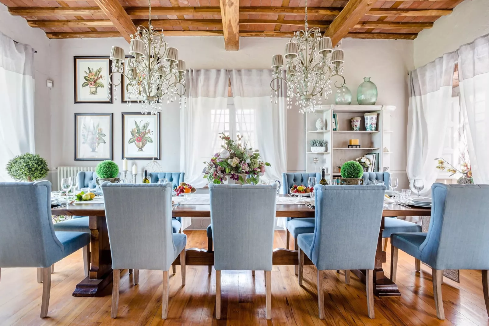 Villa Il Palagio-Eetkamer