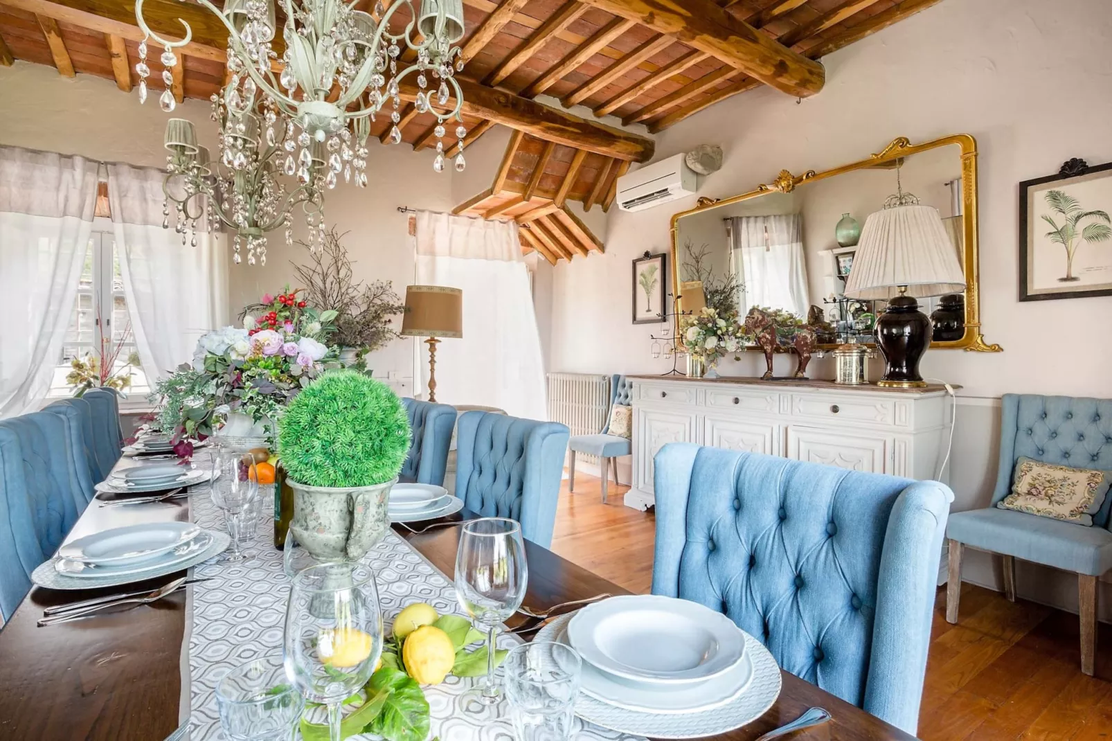 Villa Il Palagio-Eetkamer