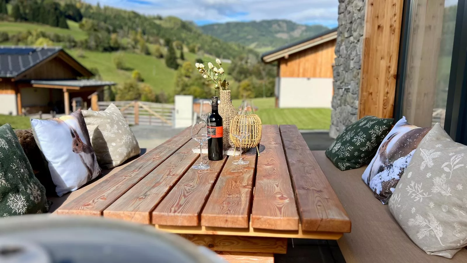 Almchalet Alpenglück-Terrasbalkon