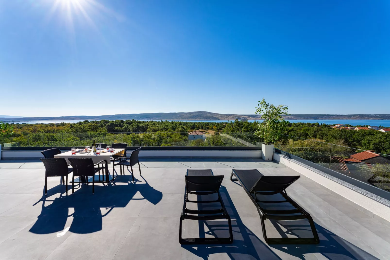 Sea view Villa Senti-Terrasbalkon