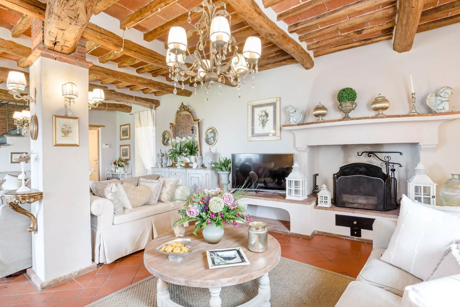 Villa Il Palagio-Woonkamer