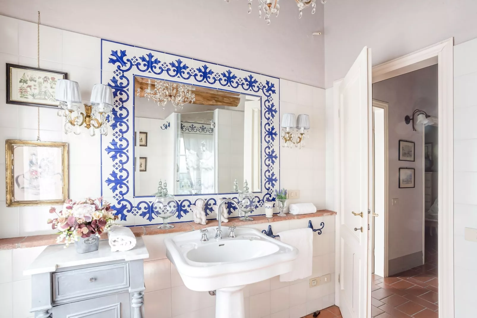 Villa Il Palagio-Badkamer