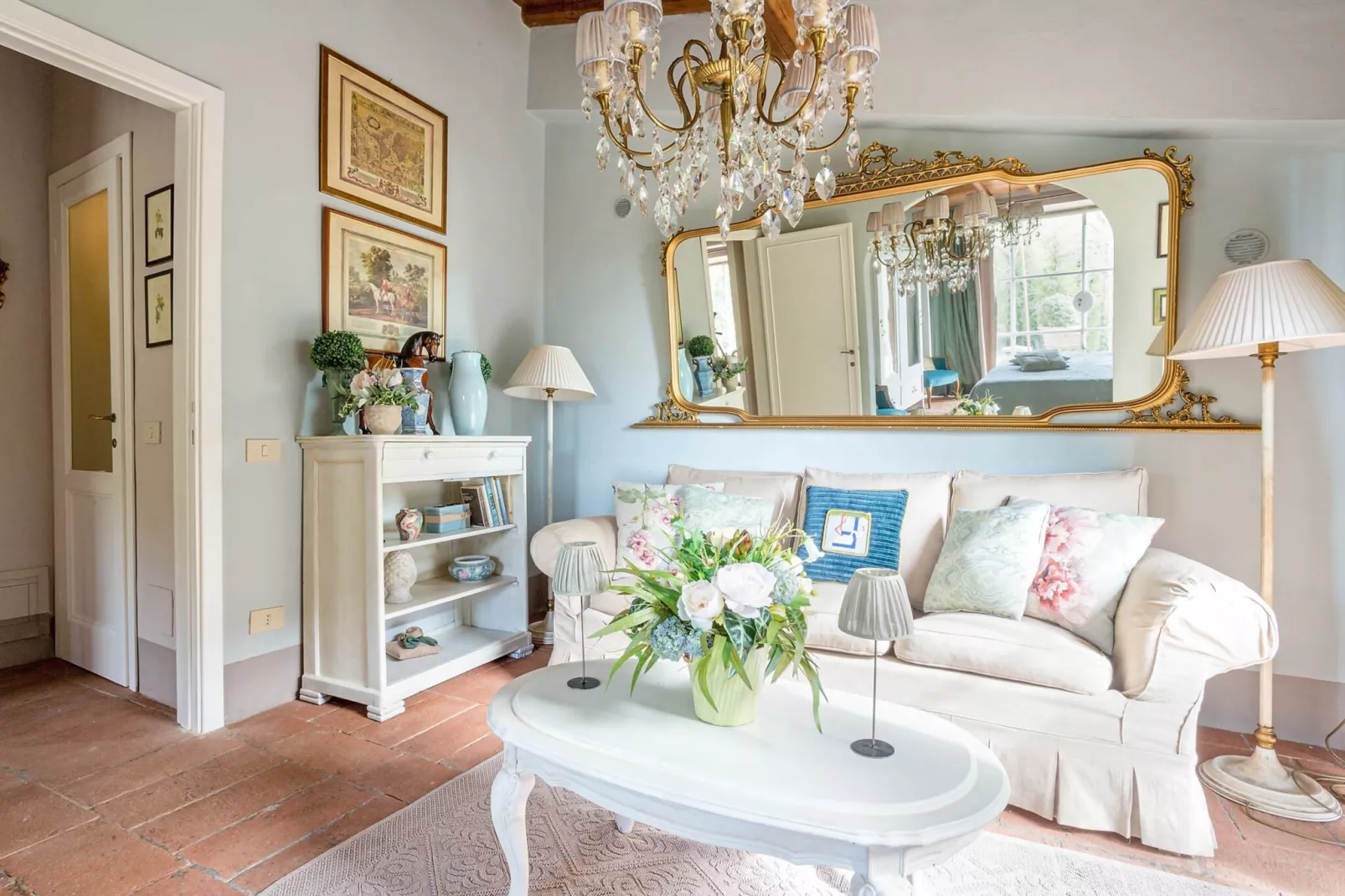 Villa Il Palagio-Woonkamer