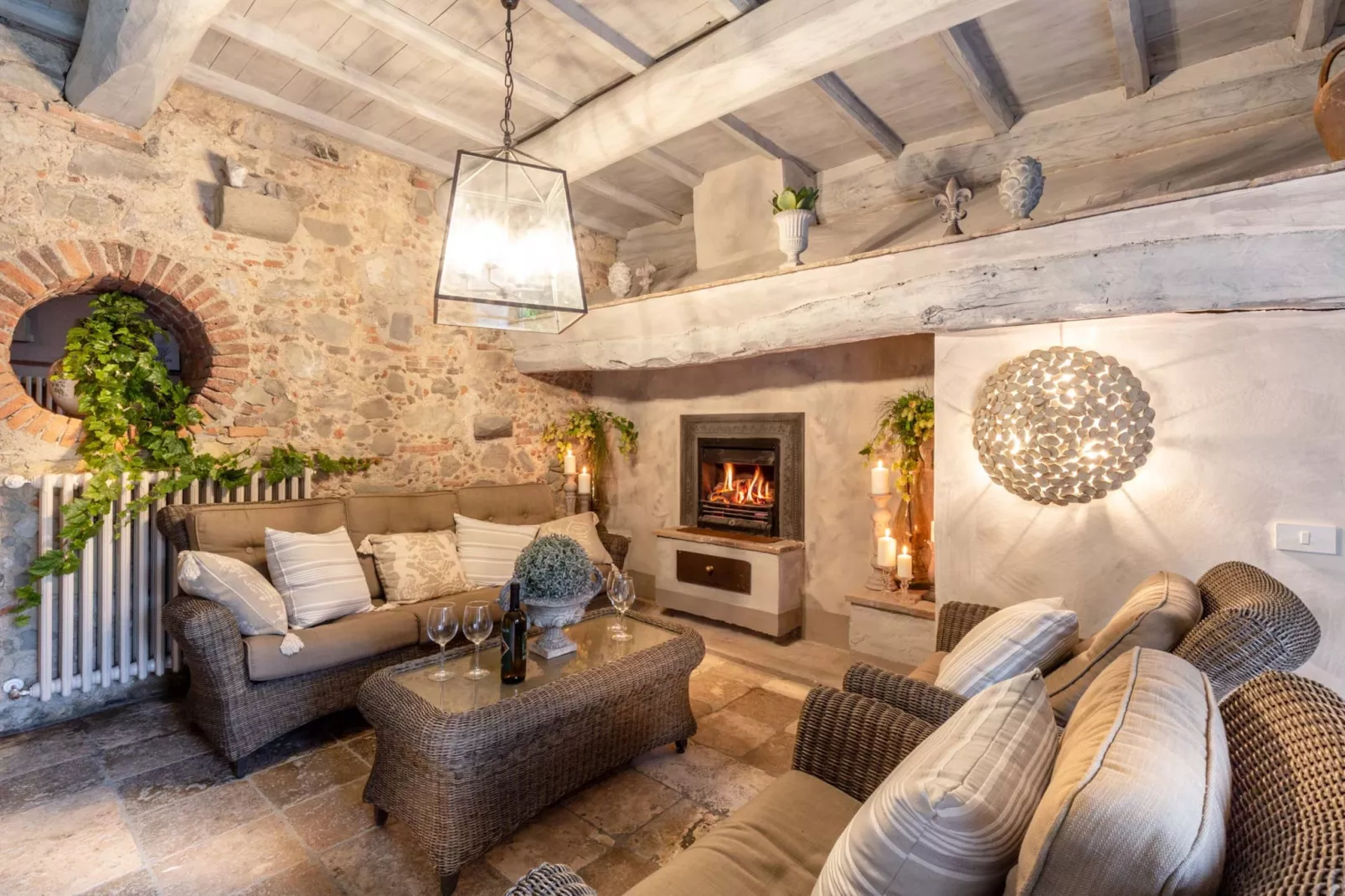 Villa Il Palagio-Woonkamer