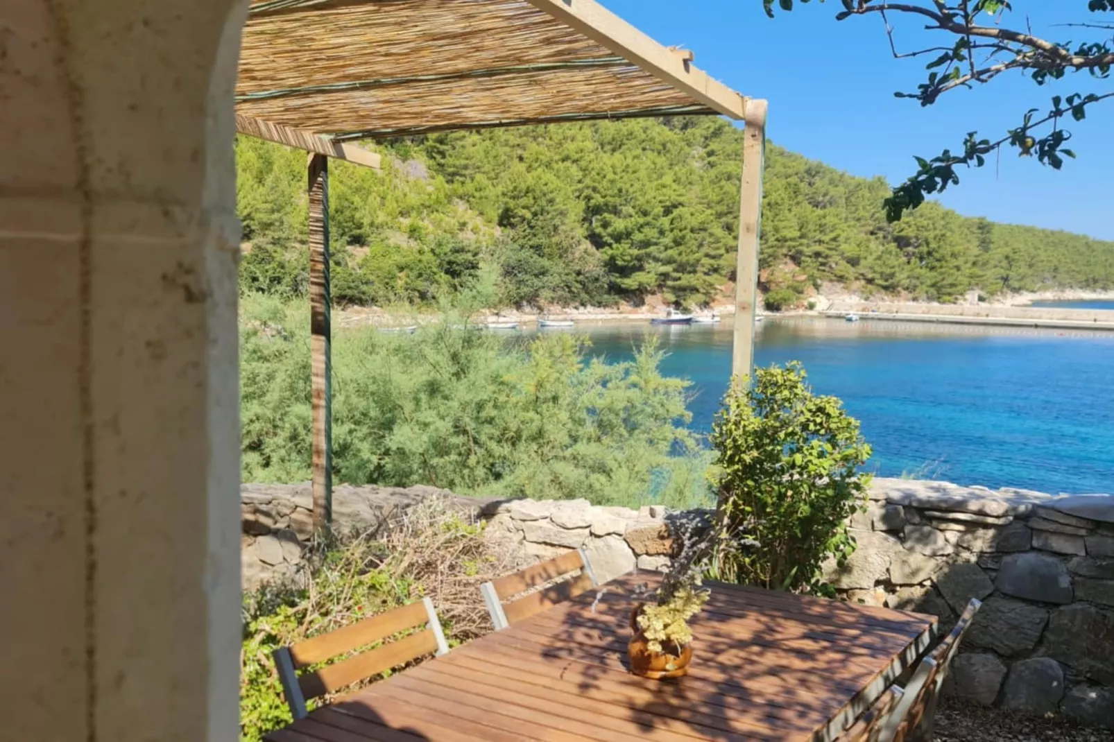 Apartments Stiniva Hvar - Studio Apartment With Terrace (A2)-Terras
