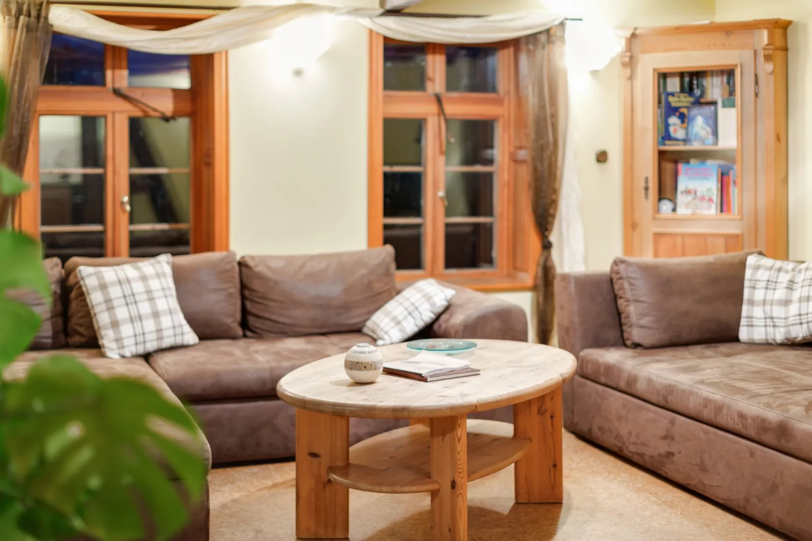 Ferienwohnung auf dem Biobauernhof-Woonkamer