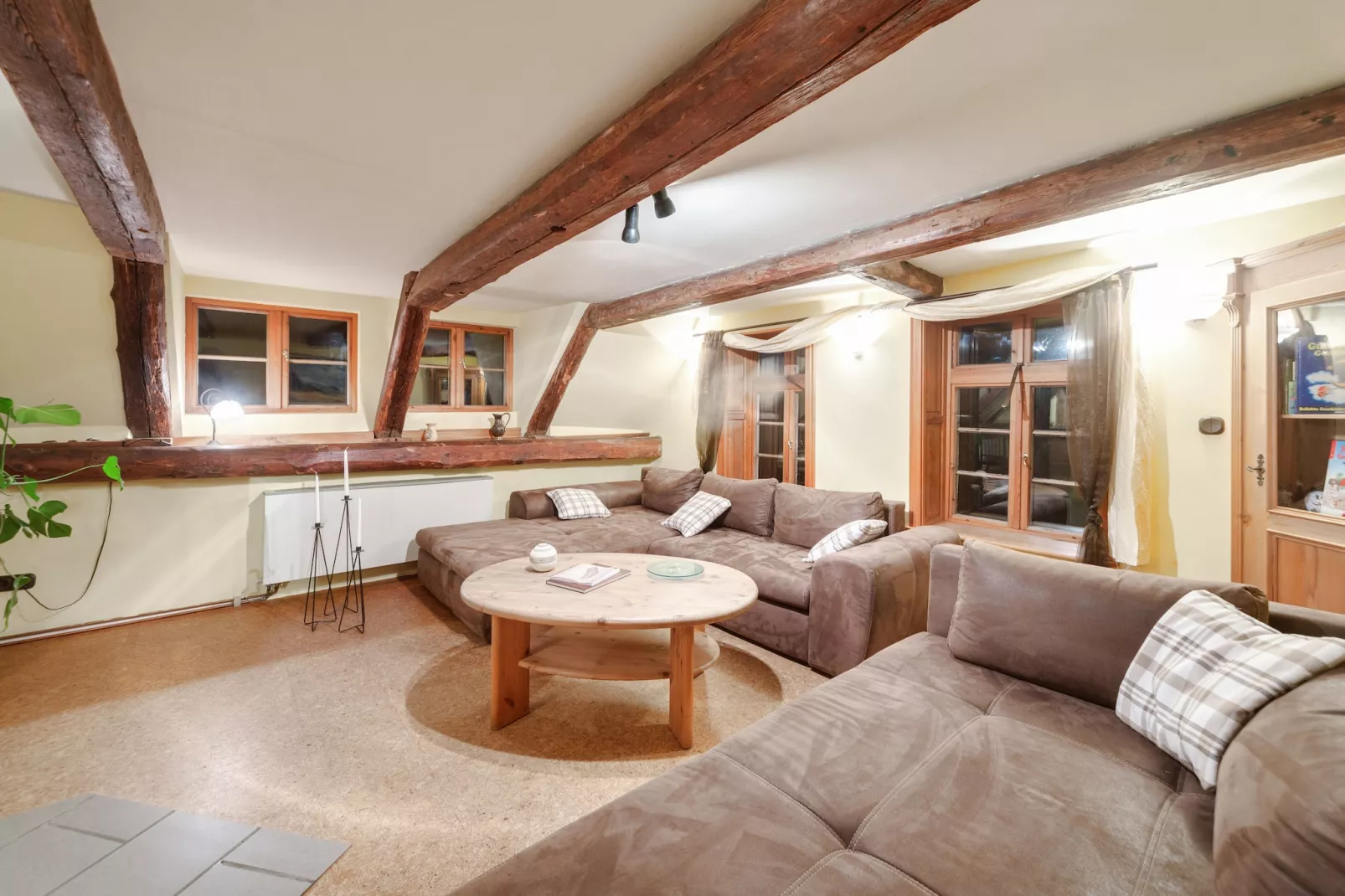 Ferienwohnung auf dem Biobauernhof-Woonkamer