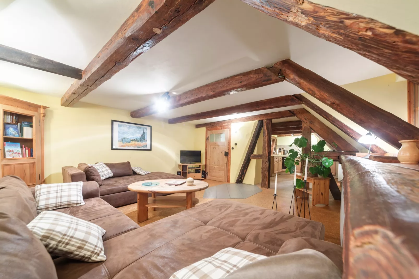 Ferienwohnung auf dem Biobauernhof-Woonkamer