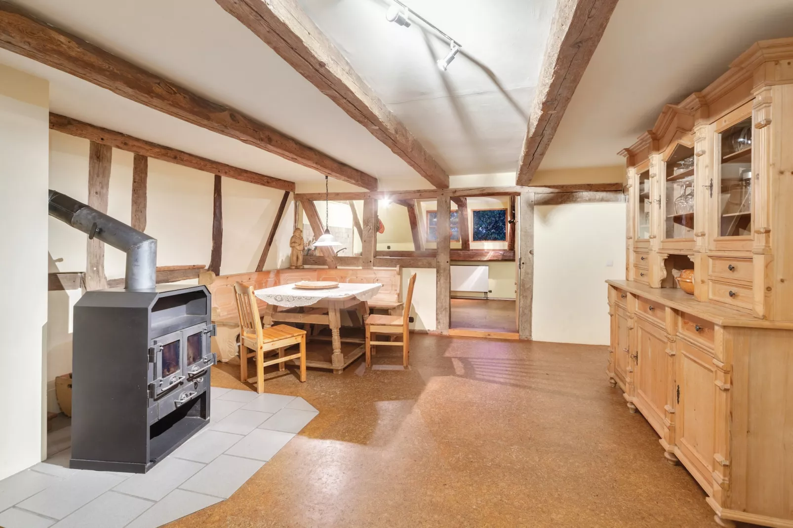 Ferienwohnung auf dem Biobauernhof-Eetkamer