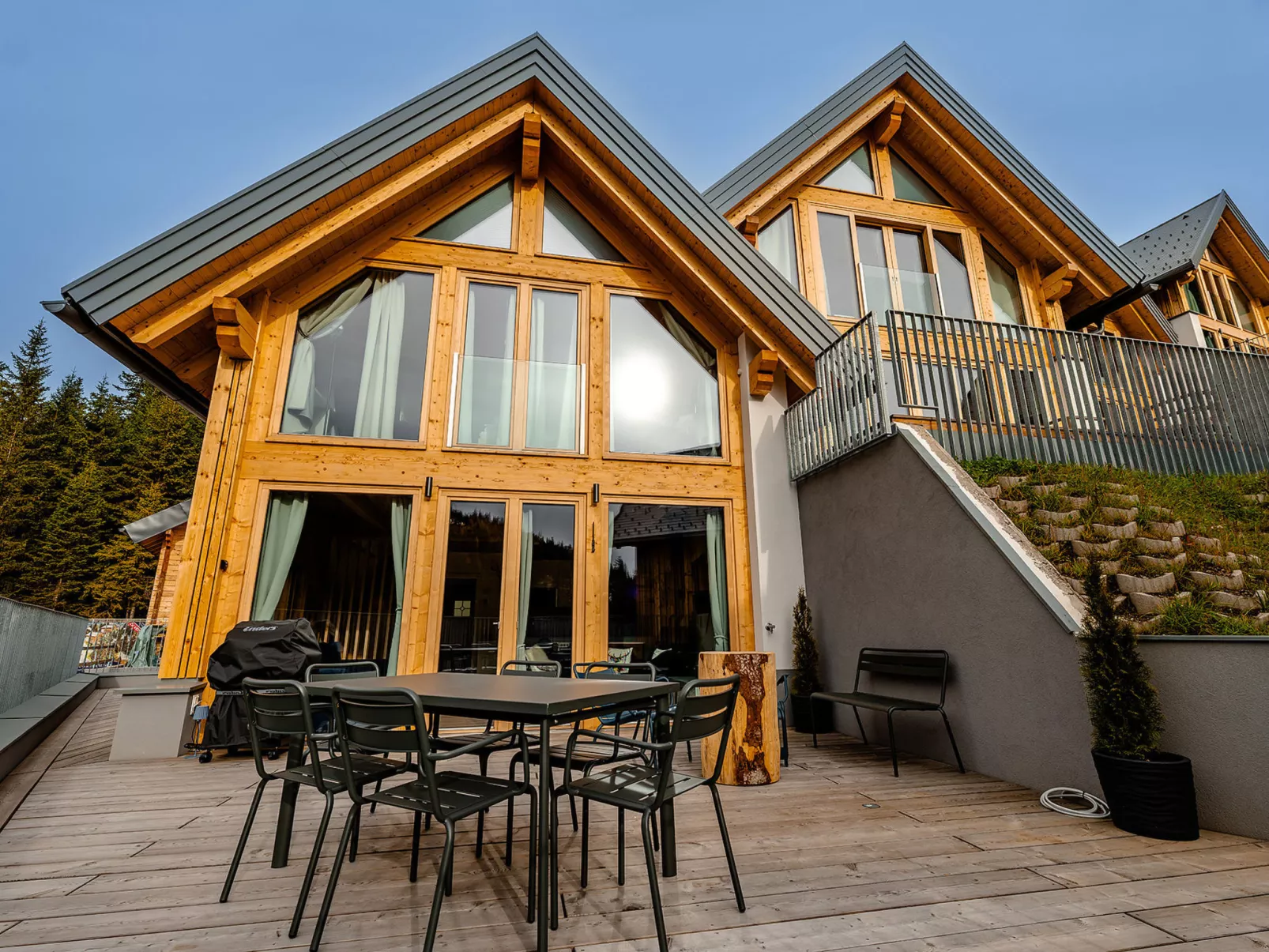 Chalet Nr. 1 mit 2 Schlafzimmern und Sauna-Binnen