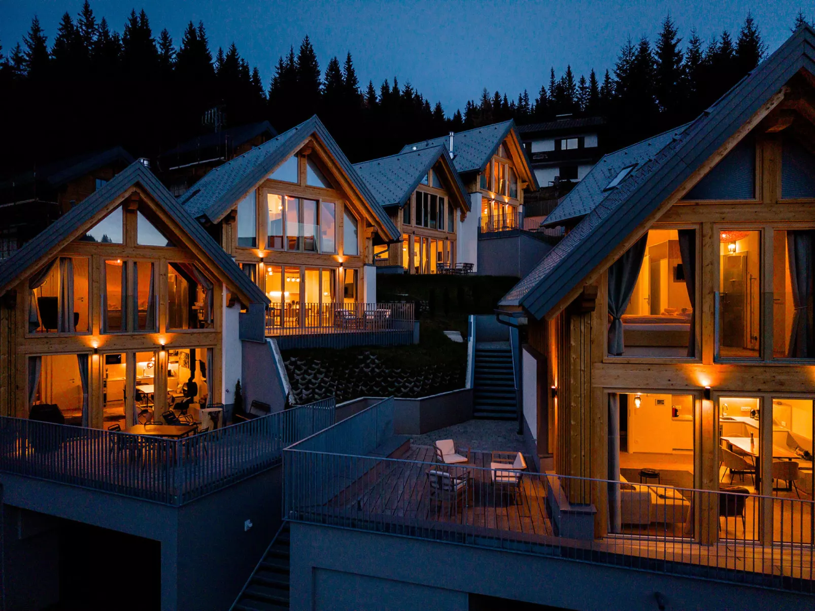 Chalet Nr. 1 mit 2 Schlafzimmern und Sauna-Binnen