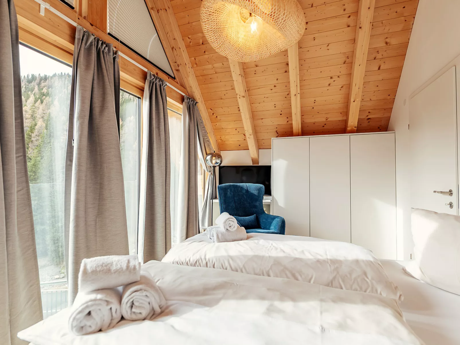 Chalet Nr. 1 mit 2 Schlafzimmern und Sauna-Binnen