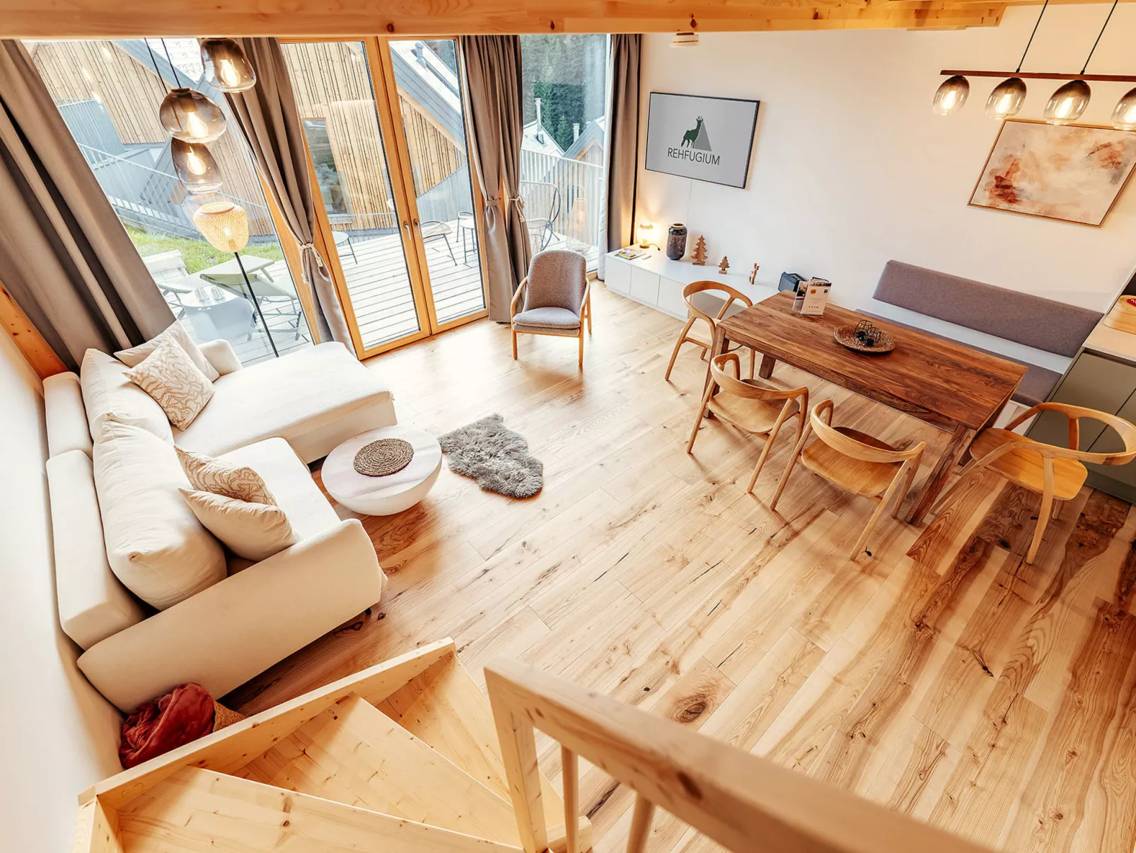 Chalet Nr. 4 mit 2 Schlafzimmern und Sauna-Binnen