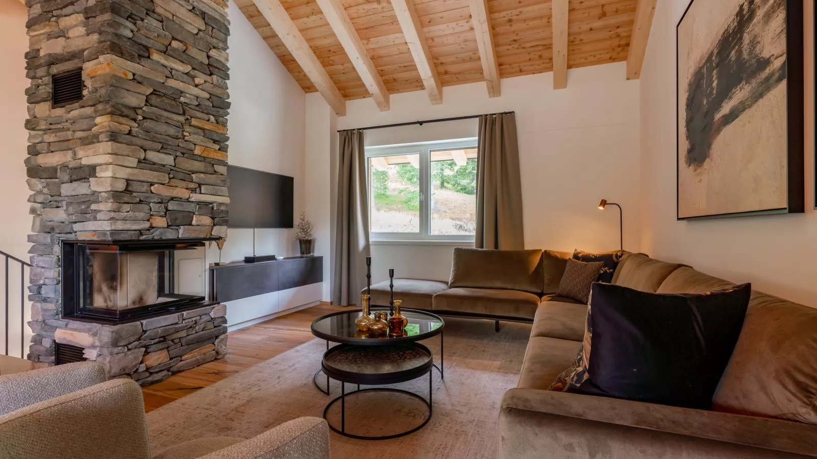 Silas Mountain Chalet-Woonkamer