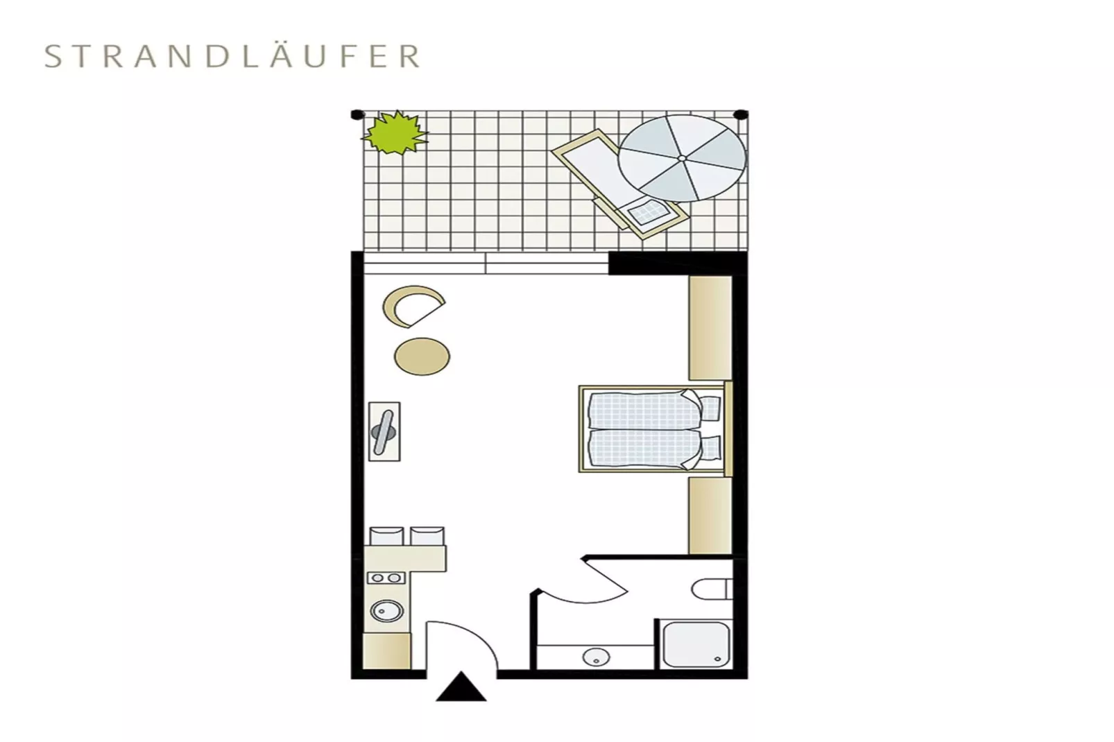 Apartment Strandläufer 110-Plattegrond